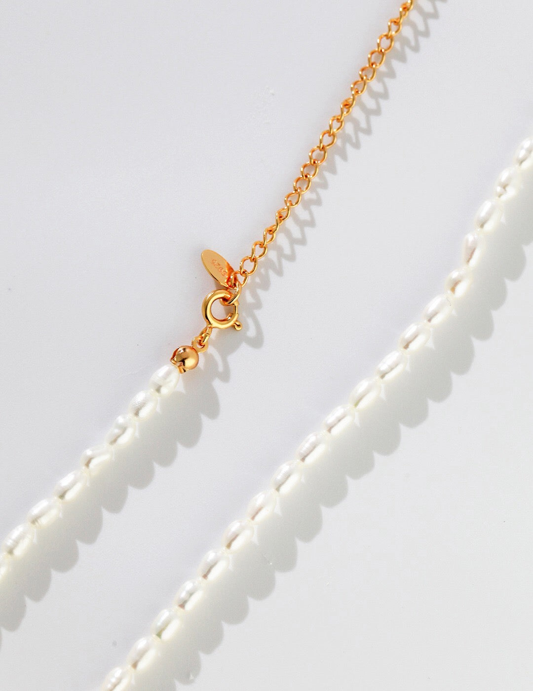 Classic Natural Rice Pearl Beads Necklace-2