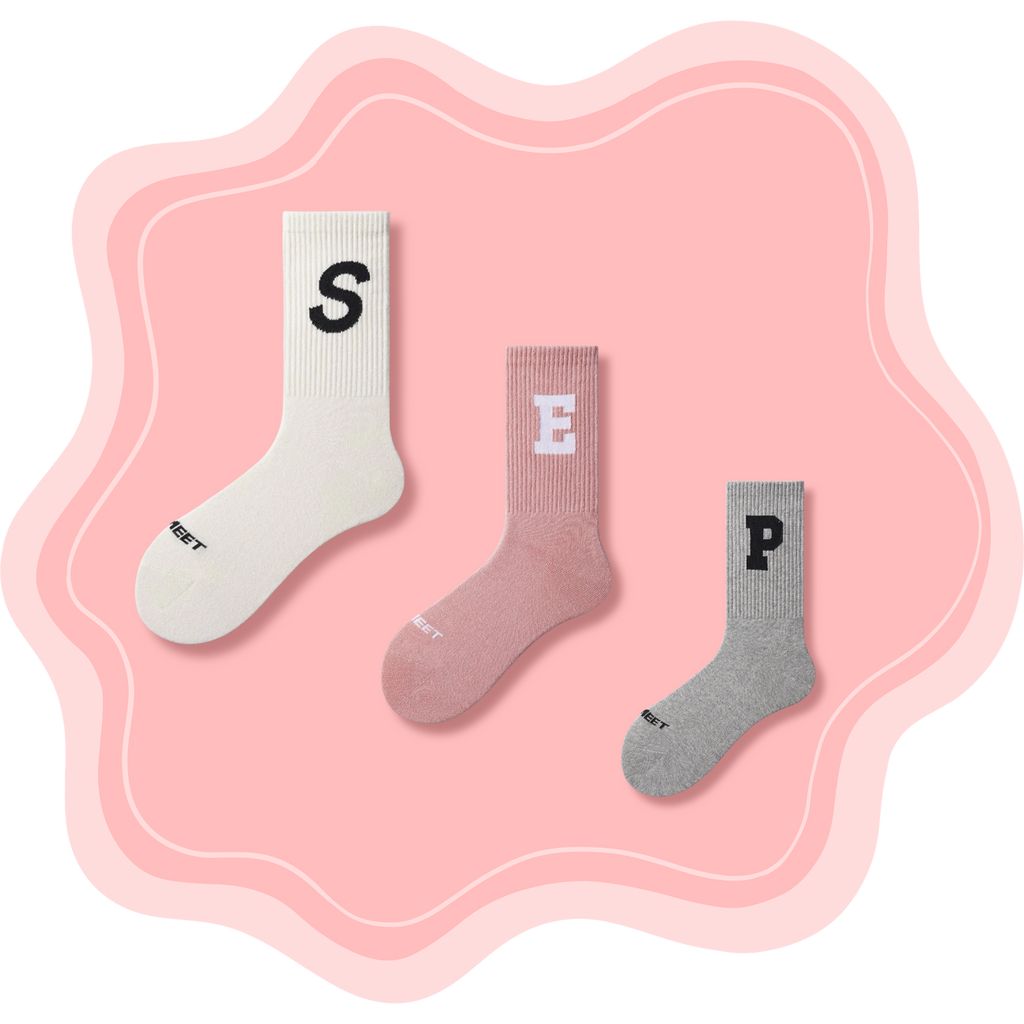 Mono Letters Socks Set ♡