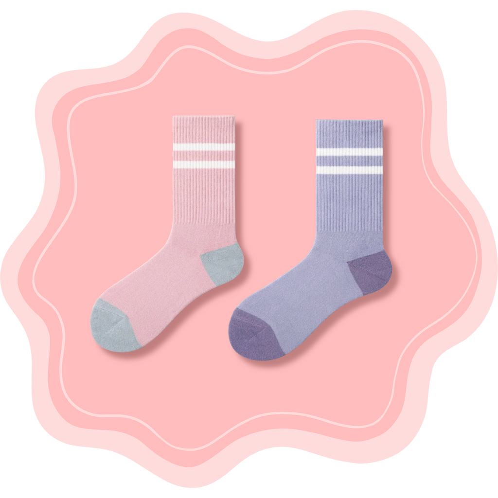 Soft Stripes Socks Set ♡