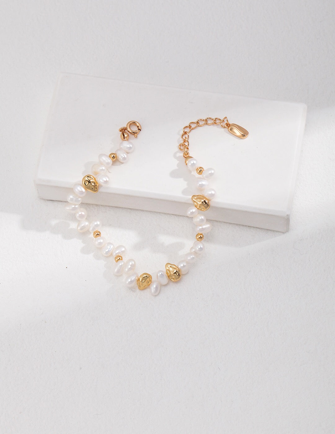 Beaded Freshwater Pearl Adjustable Bracelet-2