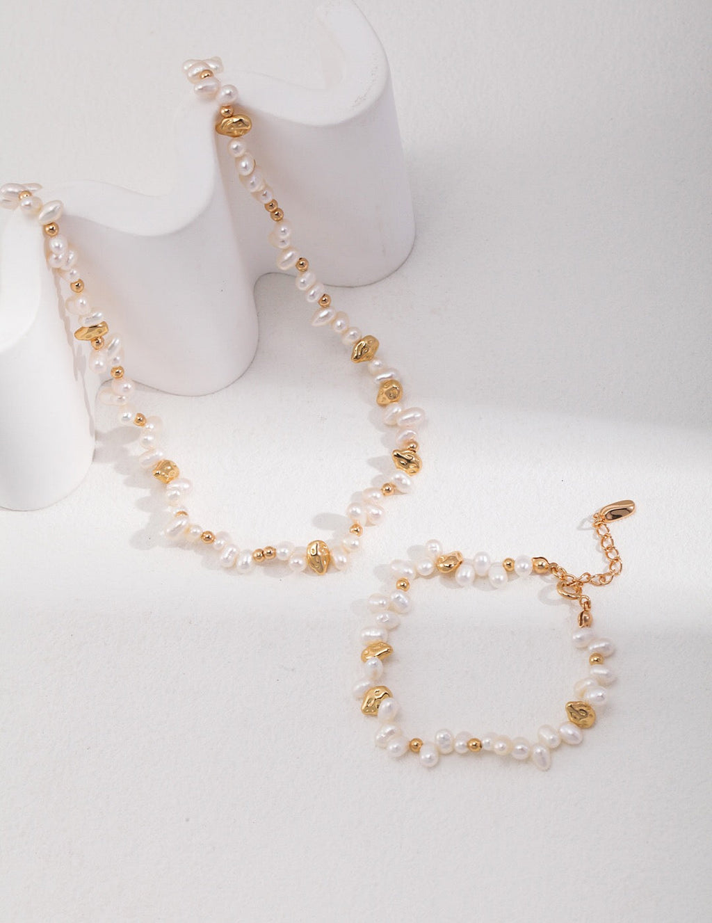 Beaded Freshwater Pearl Adjustable Bracelet-3