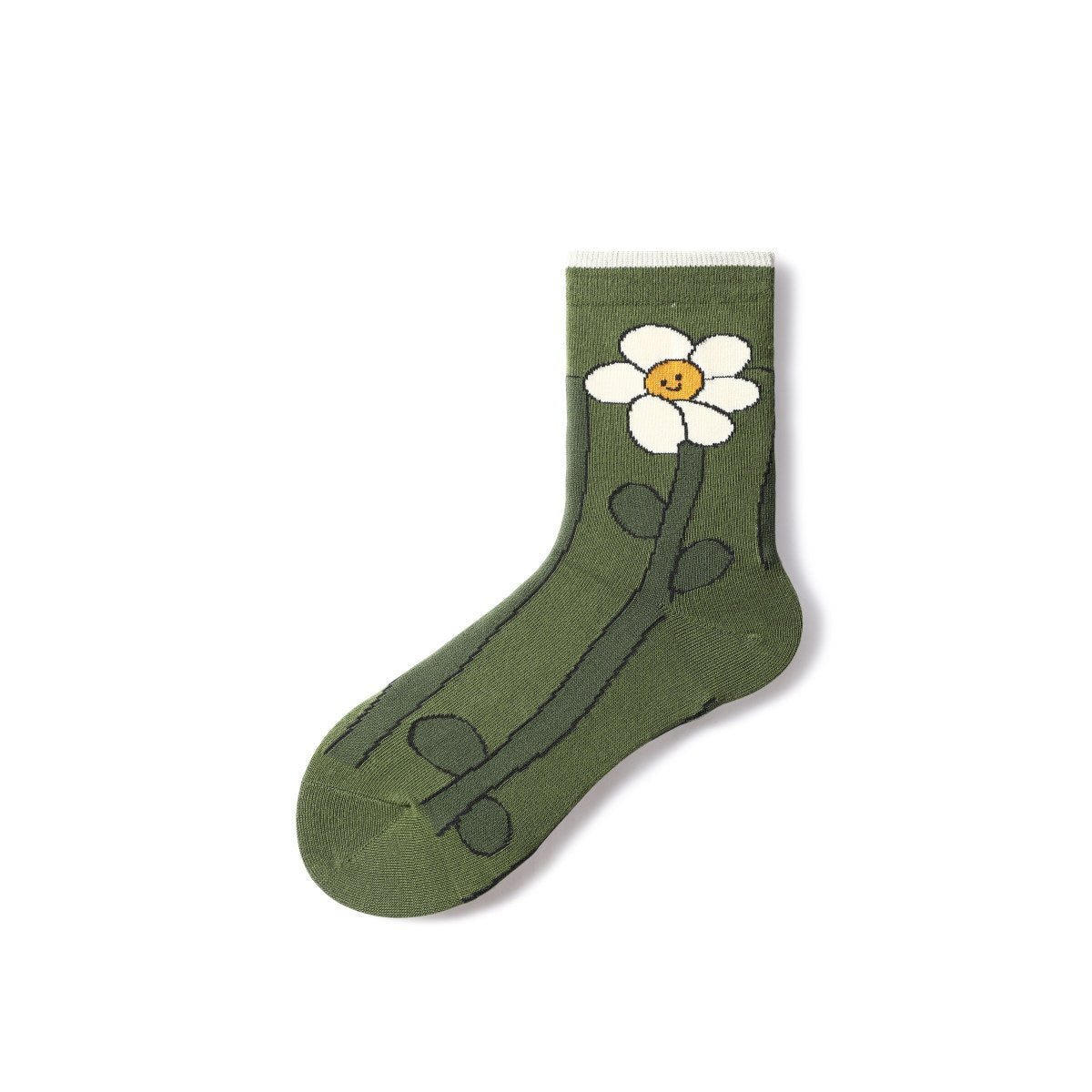 Autumnal All-season Women 5pcs Crew Socks Set-3
