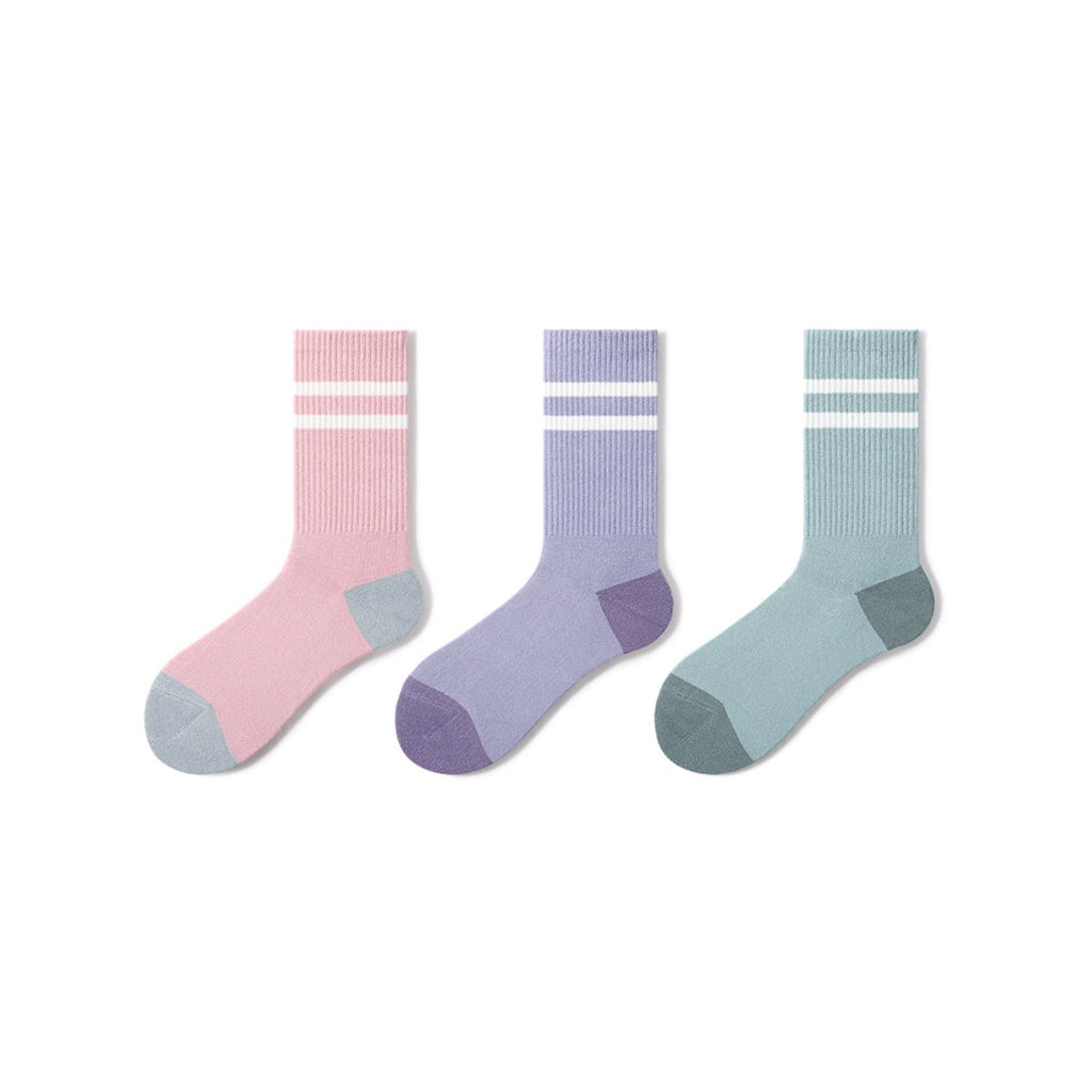 Dear Macaron All-season Unisex 3pcs Crew Socks Set-0